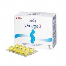 elevit/愛樂維拜耳Omega3 DHA瑞士進口深海魚油膠囊100粒孕婦