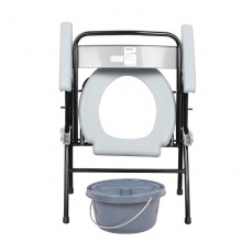 坐廁椅老人孕婦可折疊便器移動洗澡椅子殘疾帶輪噴塑浴架浴凳