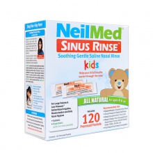 美國進口NeilMed兒童洗鼻鹽120包平衡鹽補充裝過敏鼻竇炎花粉敏感