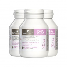 澳洲bio island孕婦專用DHA海藻油備孕孕期哺乳期膠囊60粒*3瓶
