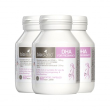 澳洲bio island孕婦專用DHA海藻油備孕孕期哺乳期膠囊60粒*3瓶