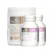 澳洲bio island進口孕婦專用DHA*2+成人乳鈣*1 備孕孕期營養補鈣