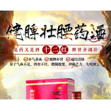 十二紅健脾壯腰藥酒450g/盒補氣血健脾補腎腰腿酸楚  失眠健忘
