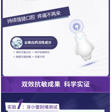 云南白藥牙膏雙效抗敏過敏薄荷香型迅效抗敏單支裝150g