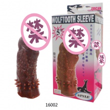 Sex toys狼牙套帶刺男用硅膠異形刺激陰莖套加長加粗水晶龜頭套另類性玩具