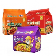 統一方便面五合一袋裝老壇酸菜紅燒香辣牛肉面泡面宿舍商超同款